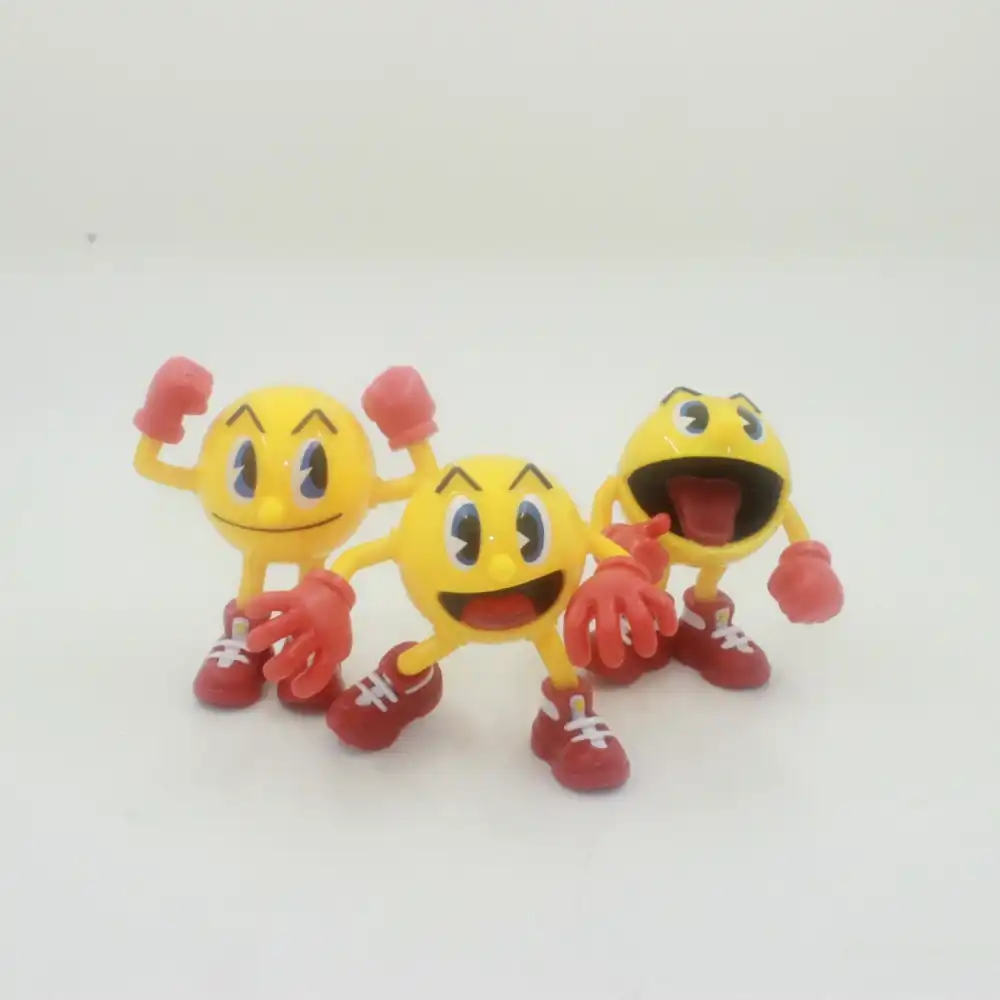 3 ピース ロットパックマンかわいい漫画幽霊冒険アクションフィギュア アクションフィギュア フィギュアアクションフィギュアパックマン Gooum