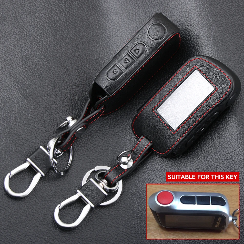 Leather A93 Car Key Case Cover for Starline A39 A63 Two Way Car Alarm Remote Controller LCD Transmitter KeyChain
Leather A93 Car Key Case Cover for Starline A39 A63 Two Way Car Alarm Remote Controller LCD Transmitter KeyChain