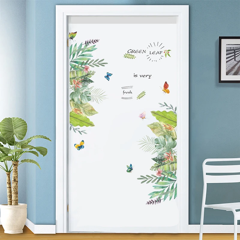 Green Leaf Butterfly Plant Wall Stickers Home Door TV Sofa Background Decoration Living Room Bedroom Decor PVC Mural Art Decals
Green Leaf Butterfly Plant Wall Stickers Home Door TV Sofa Background Decoration Living Room Bedroom Decor PVC Mural Art Decals