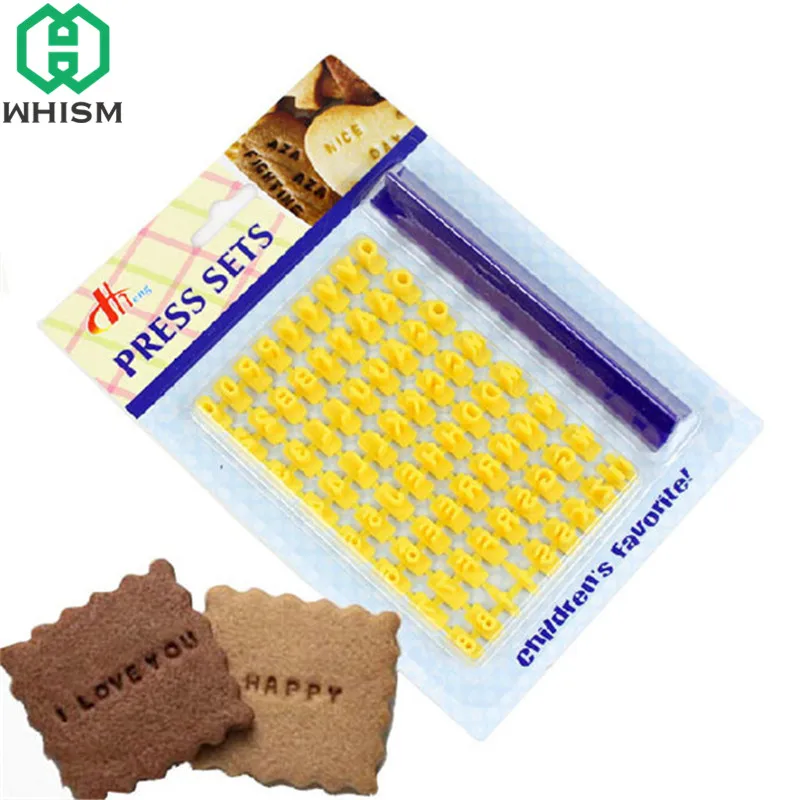 WHISM Plastic Cookies Press Sets Alphabet Letter Biscuit Stamp Number Cookie Cutter Cake Embosser Mould Baking Tool for Kitchen
WHISM Plastic Cookies Press Sets Alphabet Letter Biscuit Stamp Number Cookie Cutter Cake Embosser Mould Baking Tool for Kitchen