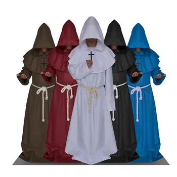 Free Shipping Man Medieval Wizard Pastor uniform Monk robe Europe America Cosplay Cosutmes Halloween Carnival Costume 5 Colors
Free Shipping Man Medieval Wizard Pastor uniform Monk robe Europe America Cosplay Cosutmes Halloween Carnival Costume 5 Colors