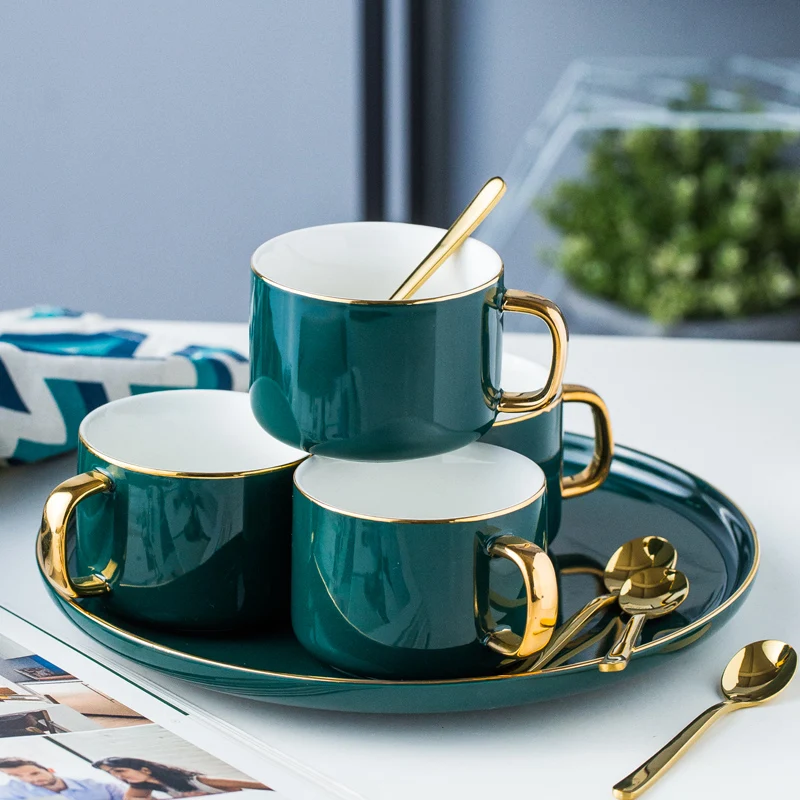 Afternoon tea set, household porcelain hand-painted gold coffee cup with tray, flower cup coffee set
Afternoon tea set, household porcelain hand-painted gold coffee cup with tray, flower cup coffee set