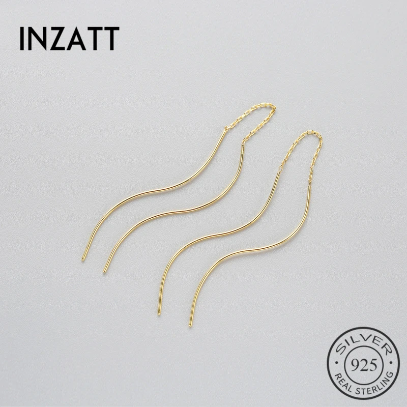 INZATT Minimalist Elegant Twist metal bar Dangle Drop Earrings For Women Wedding Gold Color 925 Sterling Silver Fine Jewelry
INZATT Minimalist Elegant Twist metal bar Dangle Drop Earrings For Women Wedding Gold Color 925 Sterling Silver Fine Jewelry