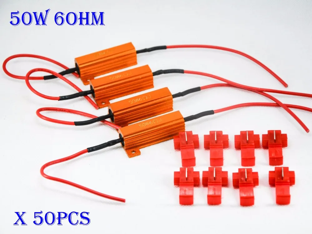 50PCS 50W 6ohm Gold Fuse LED Bulbs High Power Fog Turn Brake Signal Load Resistor Wiring Canbus No Error Fix Flash Blink Hyper
50PCS 50W 6ohm Gold Fuse LED Bulbs High Power Fog Turn Brake Signal Load Resistor Wiring Canbus No Error Fix Flash Blink Hyper