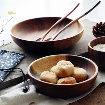European Acacia fruit salad bowl natural solid wood with no lacquer, deep dish, wood bowl, rice bowl, soup bowl, tableware
European Acacia fruit salad bowl natural solid wood with no lacquer, deep dish, wood bowl, rice bowl, soup bowl, tableware