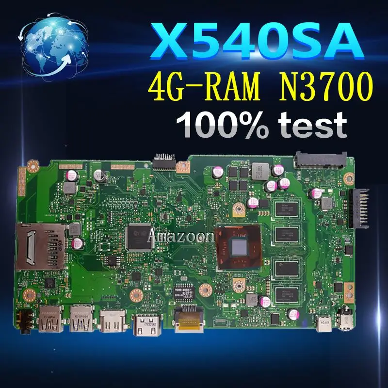 Amazoon X540SA Laptop motherboard for ASUS VivoBook X540SA X540S F540S Test original mainboard 4G-RAM N3700/N3710 4-Core CPU
Amazoon X540SA Laptop motherboard for ASUS VivoBook X540SA X540S F540S Test original mainboard 4G-RAM N3700/N3710 4-Core CPU