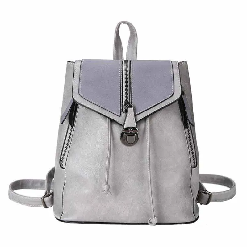 Simple Style Backpack Women Leather Backpacks For Teenage Girls School Bags Fashion Vintage Solid Black Shoulder Bag Youth
Simple Style Backpack Women Leather Backpacks For Teenage Girls School Bags Fashion Vintage Solid Black Shoulder Bag Youth