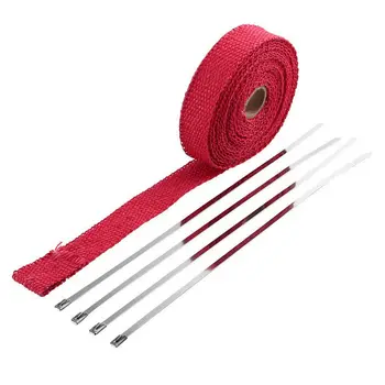 new and high quality Exhaust Manifolds Fiberglass Heat Insulation Tape Thermal Wrap Set Red 25mm*5M
new and high quality Exhaust Manifolds Fiberglass Heat Insulation Tape Thermal Wrap Set Red 25mm*5M