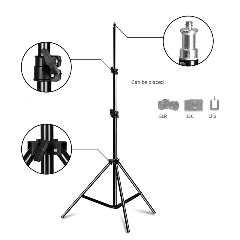 

2M(79in) Light Stand Tripod With 1/4 Screw Head For Photography Studio Softbox Video Flash Umbrellas Reflector Lighting Photo