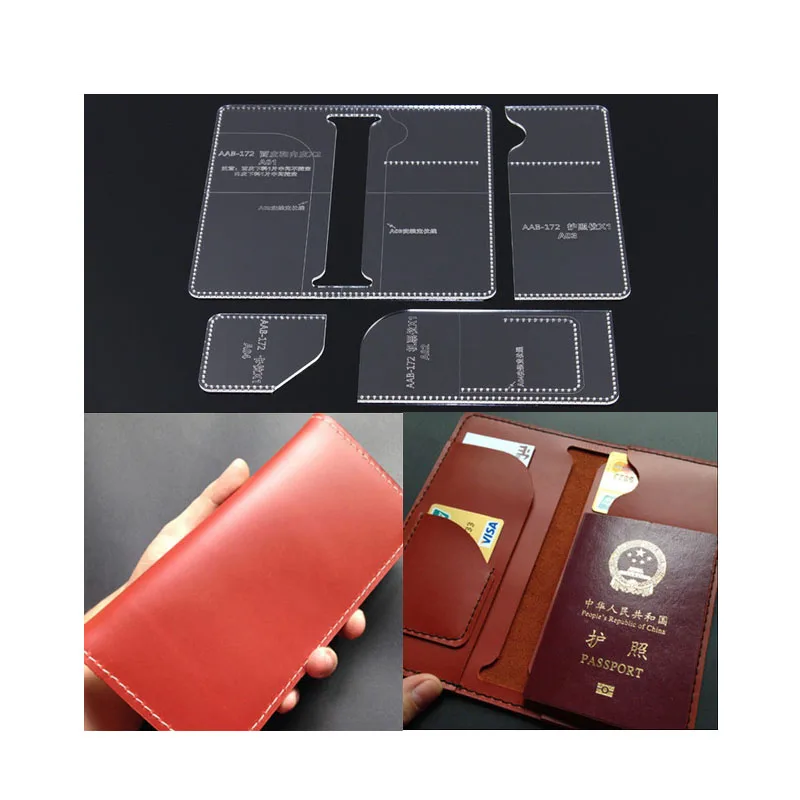 Handmade DIY Passport holder long wallet Template Clear Acrylic Leather Pattern Leathercraft 20x10x2cm
Handmade DIY Passport holder long wallet Template Clear Acrylic Leather Pattern Leathercraft 20x10x2cm
