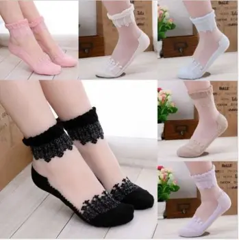 10Pair Lady New Ultrathin Transparent Beautiful Crystal Lace Elastic Short Socks
10Pair Lady New Ultrathin Transparent Beautiful Crystal Lace Elastic Short Socks