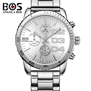 Relogio Masculino ANGELA BOS Luxury Brand Military Watch Mens Waterproof Stainless Steel Dress Quartz Wrist Watch Clock Man Saat
Relogio Masculino ANGELA BOS Luxury Brand Military Watch Mens Waterproof Stainless Steel Dress Quartz Wrist Watch Clock Man Saat