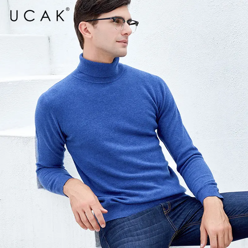 UCAK Brand Sweater Men Pure Merino Wool Pullover Men Autumn Winter Soft Cashmere Sweaters Thick Warm Turtleneck Pull Homme U3011
UCAK Brand Sweater Men Pure Merino Wool Pullover Men Autumn Winter Soft Cashmere Sweaters Thick Warm Turtleneck Pull Homme U3011