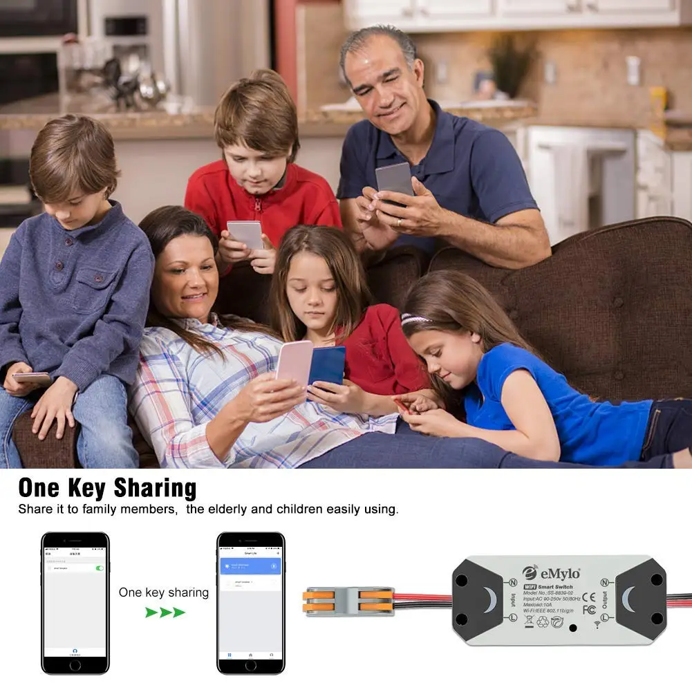 Wifi Switch Smart Home Wireless Remote Control Electrical For DIY Home Automation Relay Module 10A 90-250V Support IOS Android
Wifi Switch Smart Home Wireless Remote Control Electrical For DIY Home Automation Relay Module 10A 90-250V Support IOS Android