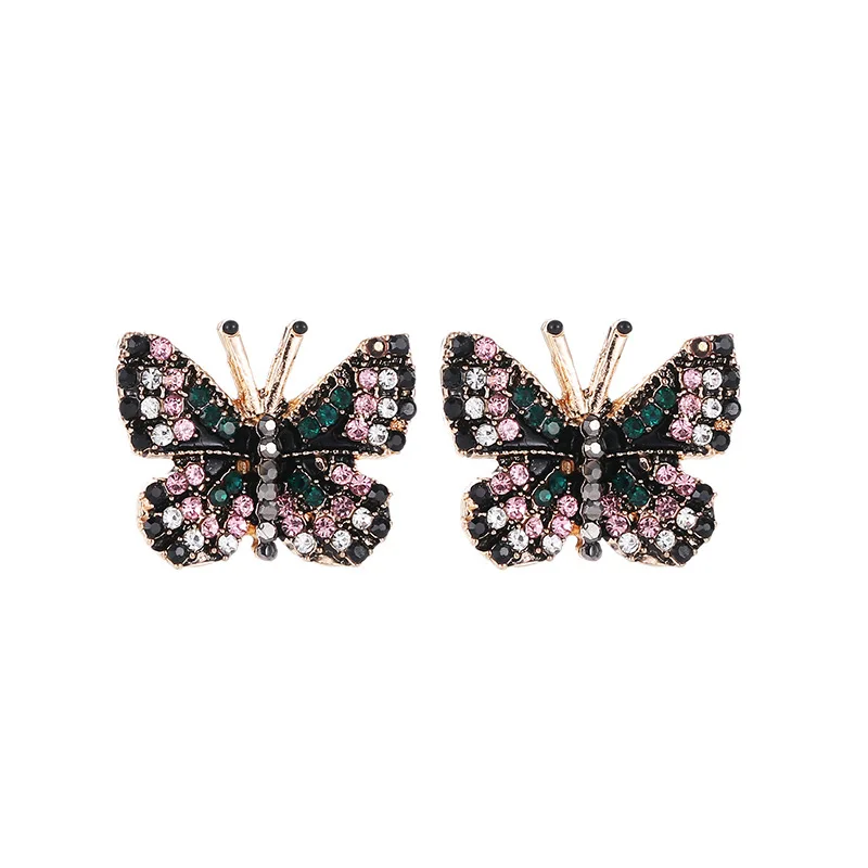 Colorful Rhinestone Inlaid Butterfly Stud Earrings Gold Color Butterfly Piercing Earrings Elegant Women Party Jewelry drop ship
Colorful Rhinestone Inlaid Butterfly Stud Earrings Gold Color Butterfly Piercing Earrings Elegant Women Party Jewelry drop ship