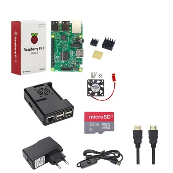 Raspberry Pi 3 Model B +32 GB SD Card + Case + Fan + 2.5A Power Adapter + HDMI Cable + Heat Sink for RPI 3 B free shipping
Raspberry Pi 3 Model B +32 GB SD Card + Case + Fan + 2.5A Power Adapter + HDMI Cable + Heat Sink for RPI 3 B free shipping