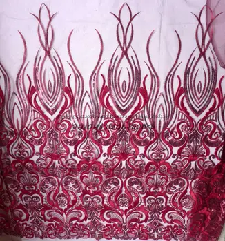 120cm by yard New fashion red and pink sequins on white netting embroidery lace fabric stage/evening wedding dress lace fabric 
120cm by yard New fashion red and pink sequins on white netting embroidery lace fabric stage/evening wedding dress lace fabric