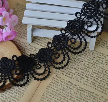 5Yards Black Flower Embroidery Lace Trim Applique Cord Lace Fabric Sewing Accessories High Quality
5Yards Black Flower Embroidery Lace Trim Applique Cord Lace Fabric Sewing Accessories High Quality