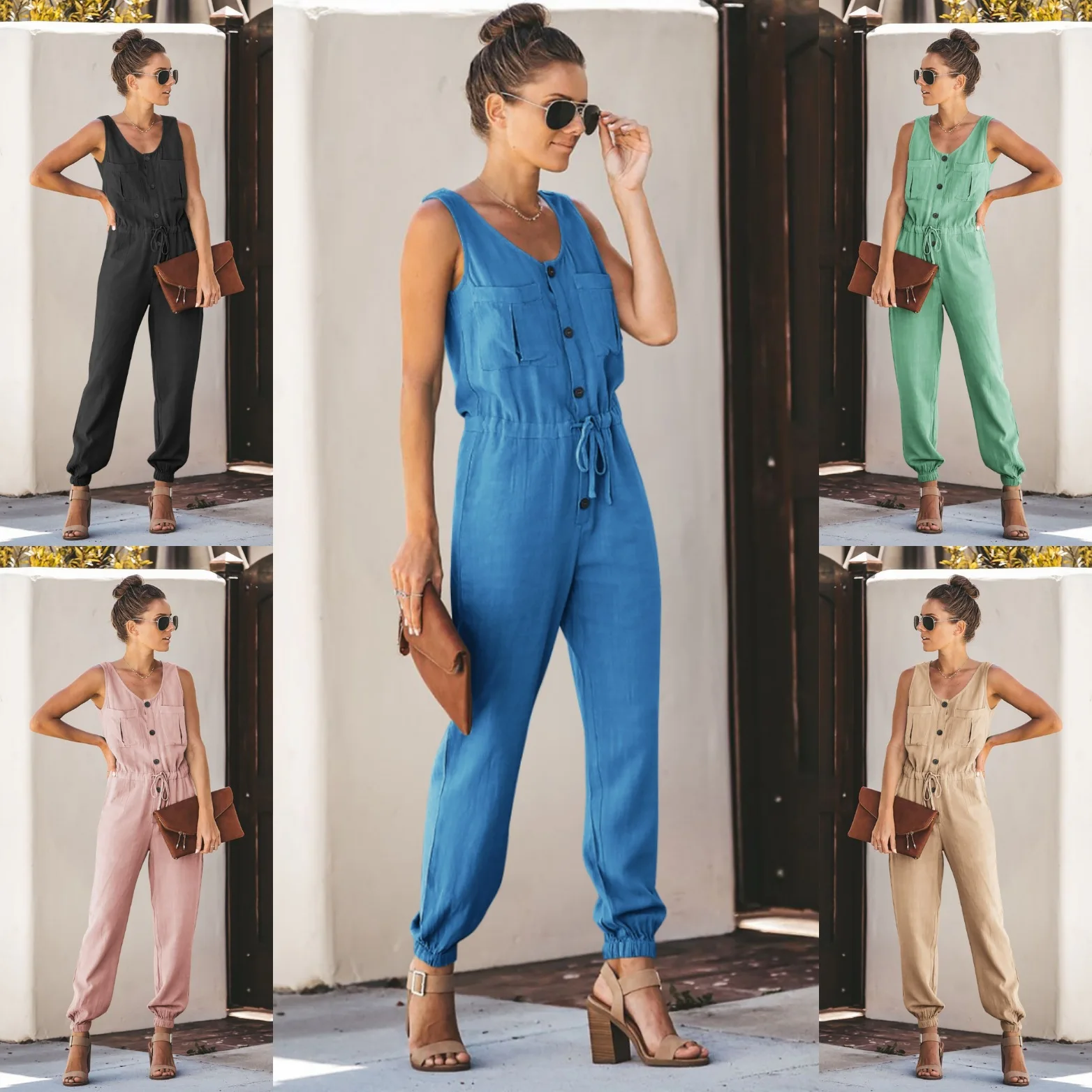 Monos Largos Mujer Pantalon Largo 2019 Women's Chiffon Mono Mujer Largo Elegante Sleeveless V Neck Jumpsuit Overalls for Women
Monos Largos Mujer Pantalon Largo 2019 Women's Chiffon Mono Mujer Largo Elegante Sleeveless V Neck Jumpsuit Overalls for Women