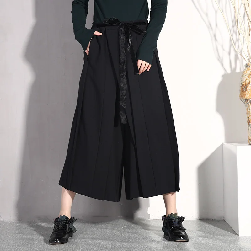 LANMREM 2019 Female New Spring Summer Elastic High Waist Pleated Bandage Patchwork Wide Leg Pants Women Fashion Trousers JO579
LANMREM 2019 Female New Spring Summer Elastic High Waist Pleated Bandage Patchwork Wide Leg Pants Women Fashion Trousers JO579