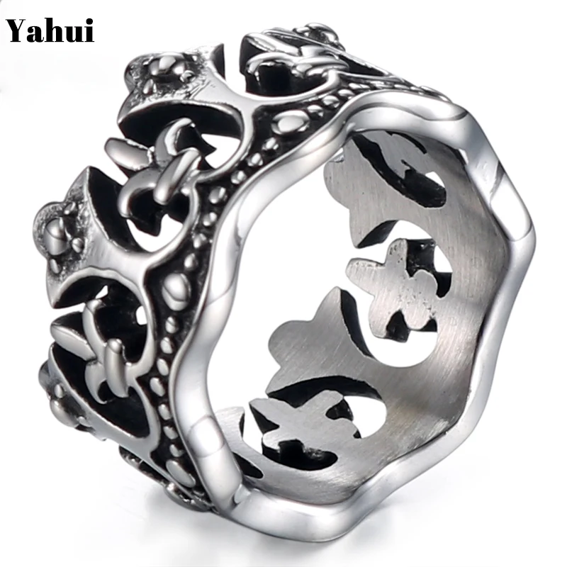 YaHui stainless steel simple ring high quality Vintage crown biker men ring jewelry accessories jewellery gifts for men
YaHui stainless steel simple ring high quality Vintage crown biker men ring jewelry accessories jewellery gifts for men
