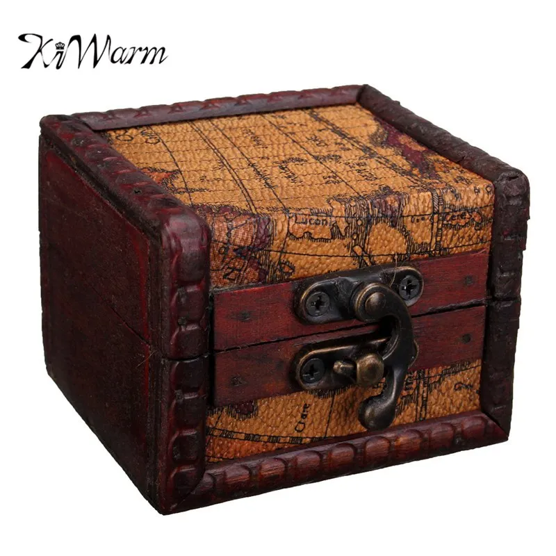 KiWarm Antique Vintage Small Wooden Retro Map Pattern Lock Jewelry Holder Storage Necklace Bracelet Gift Organizer Box Case
KiWarm Antique Vintage Small Wooden Retro Map Pattern Lock Jewelry Holder Storage Necklace Bracelet Gift Organizer Box Case
