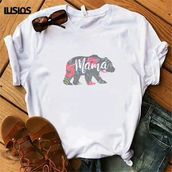 LUSLOS MAMA Bear Print T Shirt Summer Short Sleeve Casual O-neck Mothers' Tshirt Plus Size Female Streetwear Tee Shirts
LUSLOS MAMA Bear Print T Shirt Summer Short Sleeve Casual O-neck Mothers' Tshirt Plus Size Female Streetwear Tee Shirts