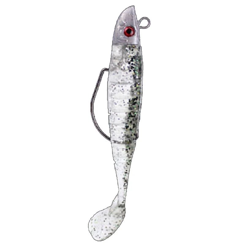 

ABGZ-Soft Bait Fishing Lures Diy Lead Head Jig Fish T Tail Sea Bass Lure Fishing Tackle