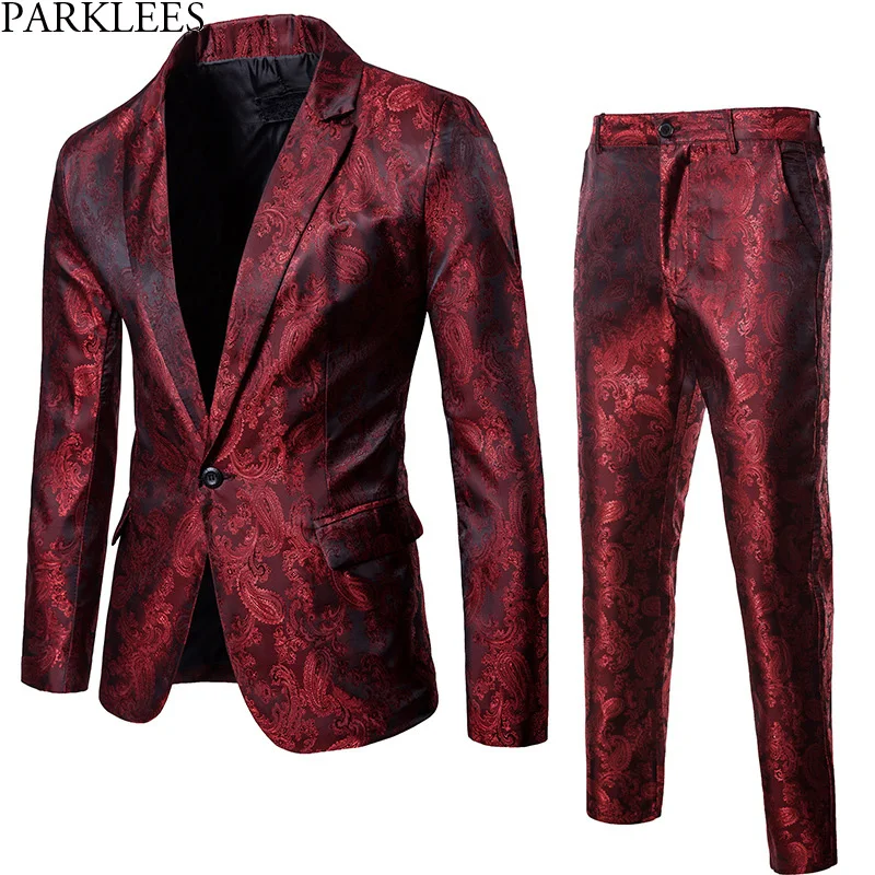 Mens Paisley Floral Gilding Suits With Pants 2018 Brand New One Button Tuxedo Suit Set Men Stage Singer Wedding Suit Jacket 2XL
Mens Paisley Floral Gilding Suits With Pants 2018 Brand New One Button Tuxedo Suit Set Men Stage Singer Wedding Suit Jacket 2XL
