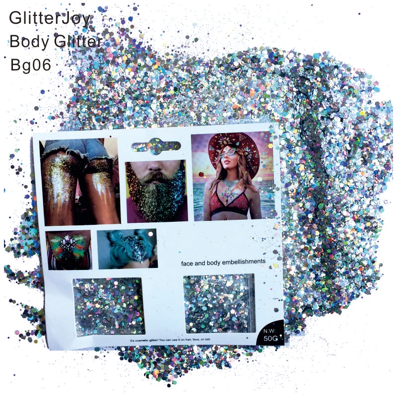 BG06 one pack of Silver Body and Hair Glitter Festival ideal for Rave Outfit Body Paint Party on Night Club and Party
BG06 one pack of Silver Body and Hair Glitter Festival ideal for Rave Outfit Body Paint Party on Night Club and Party