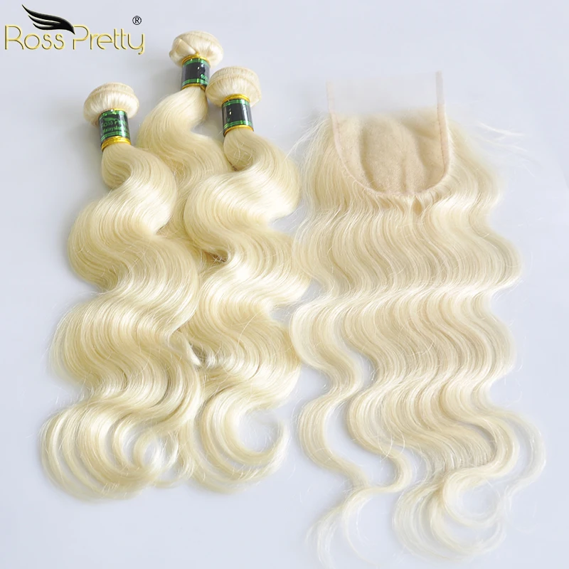 Ross Pretty Remy Malaysian Body Wave Human Hair Bundles With Lace Closure Blonde Color Pre plucked Closure With Hair bundle 613
Ross Pretty Remy Malaysian Body Wave Human Hair Bundles With Lace Closure Blonde Color Pre plucked Closure With Hair bundle 613