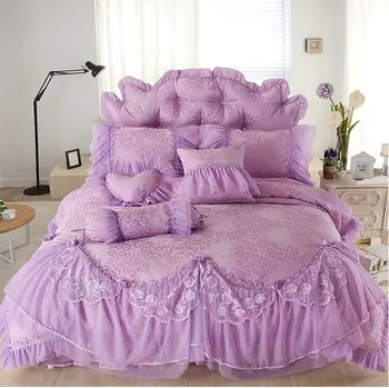 Free Shipping!4pcs wholesale satin lace bedding set Korean princess bedskirt wedding full/queen/king bed set no filler
Free Shipping!4pcs wholesale satin lace bedding set Korean princess bedskirt wedding full/queen/king bed set no filler