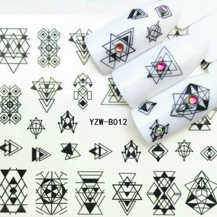 TLYM 1 Pcs 30 Designs Nail Sticker Set Black White Triangle Decal Water Transfer Slider For 3D Nails Art Decoration #02
TLYM 1 Pcs 30 Designs Nail Sticker Set Black White Triangle Decal Water Transfer Slider For 3D Nails Art Decoration #02