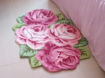 110*70CM Newest Luxury Wedding Mat Four Rose Bedroom Carpet Durable Sofa Handmade Rugs
110*70CM Newest Luxury Wedding Mat Four Rose Bedroom Carpet Durable Sofa Handmade Rugs