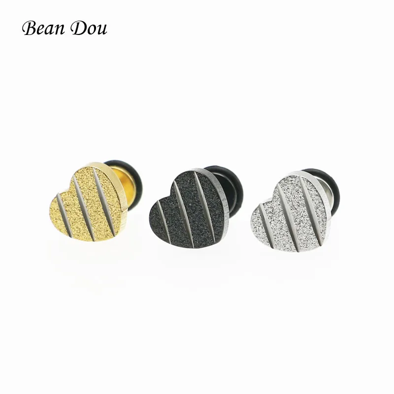2pcs Fashion Women's Stud Earrings Ear Studs Pendientes Brincos Helix Screw Punk Jewelry Stainless Steel 316L Anti-allergic New