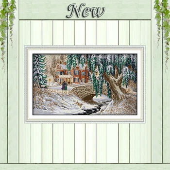 Christmas Snow-covered landscape,Printed on canvas DMC 11CT 14CT Cross Stitch kit,needlework Sets embroider,Europe snow Scenery
Christmas Snow-covered landscape,Printed on canvas DMC 11CT 14CT Cross Stitch kit,needlework Sets embroider,Europe snow Scenery