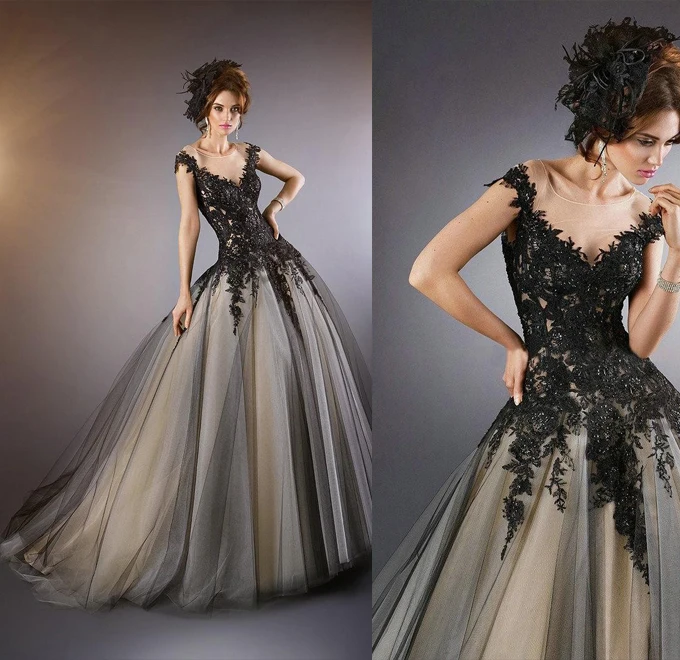 Robe De Mariage Vestido De Noiva New Arrival Black Wedding Dress Tulle Scoop Applique Beading Lace Bride Dresse
Robe De Mariage Vestido De Noiva New Arrival Black Wedding Dress Tulle Scoop Applique Beading Lace Bride Dresse