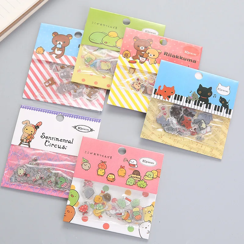 80 pcs/pack Cute Cat Mini PVC Sticker Cartoon animals bear Decoration DIY Ablum Diary Scrapbooking Label Sticker Stationery
80 pcs/pack Cute Cat Mini PVC Sticker Cartoon animals bear Decoration DIY Ablum Diary Scrapbooking Label Sticker Stationery