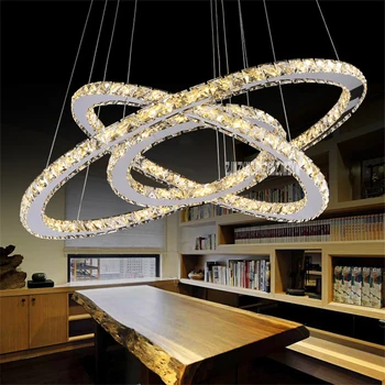 Creative Restaurant LED Crystal Chandelier Lights 3-Ring Lighting Pendant Lamp Home Hanging Ceiling Fixtures 100-240V 15m2-30m2
Creative Restaurant LED Crystal Chandelier Lights 3-Ring Lighting Pendant Lamp Home Hanging Ceiling Fixtures 100-240V 15m2-30m2