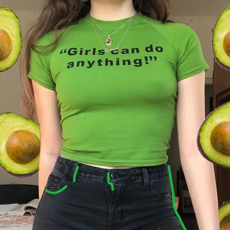 2019 Summer Korean Style Green Bodycon T shirt Women Harajuku Letter Print Short Sleeve Top Ladies Streetwear Crop Top mujer
2019 Summer Korean Style Green Bodycon T shirt Women Harajuku Letter Print Short Sleeve Top Ladies Streetwear Crop Top mujer