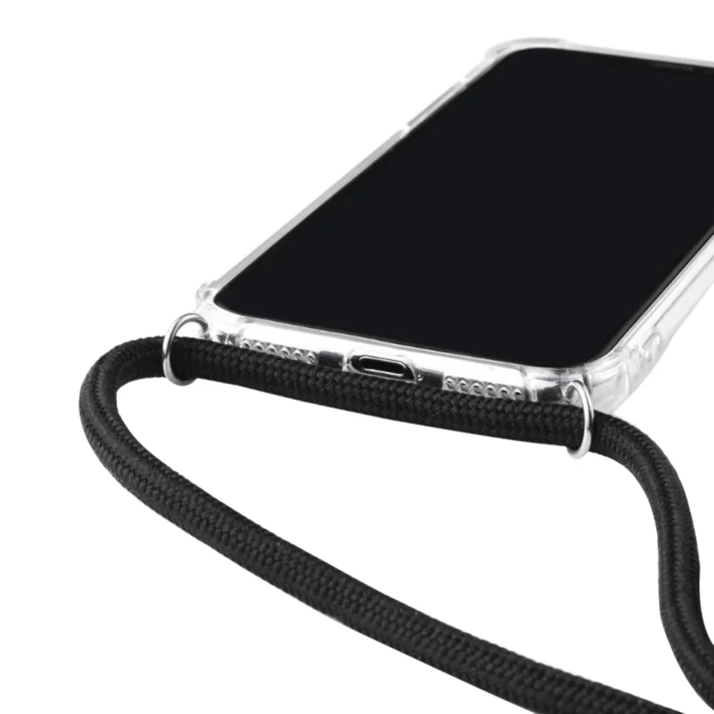 Crossbody Strap Cover For iPhone X Xr XS Max 7 8 Plus 6S 5S SE Case Girly Necklace Coque Lanyard Shoulder Neck Strap Clear Cases (9)