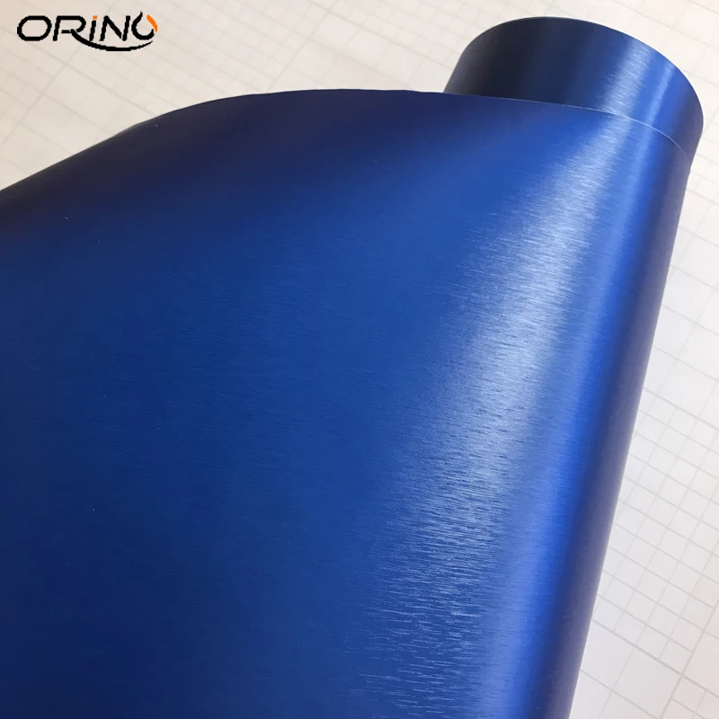Blue Brushed Metallic Vinyl Film-3