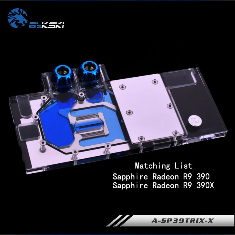 BYKSKI Full Cover GPU waterblock FOR Sapphire Radeon R9 390 Nitro/ 390X Tri-X Video Card. P/N:A-SP39TRIX-X
BYKSKI Full Cover GPU waterblock FOR Sapphire Radeon R9 390 Nitro/ 390X Tri-X Video Card. P/N:A-SP39TRIX-X