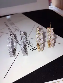 Baguette Trendy Fashion AAA Cubic Zirconia T Stone Hoop Earrings For Women Accessories
Baguette Trendy Fashion AAA Cubic Zirconia T Stone Hoop Earrings For Women Accessories