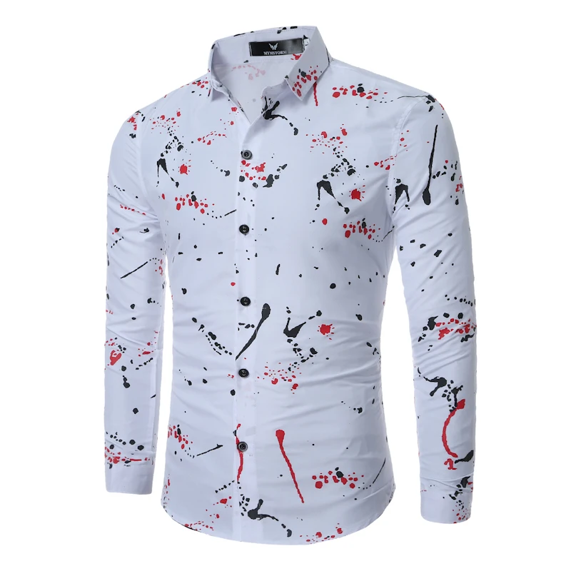 2018 New Fashion Mens Shirt Long Sleeve 3D Splash Ink Print Mens Shirts Causal tops Turn-down Collar Plus Size Dress Man Shirt
2018 New Fashion Mens Shirt Long Sleeve 3D Splash Ink Print Mens Shirts Causal tops Turn-down Collar Plus Size Dress Man Shirt