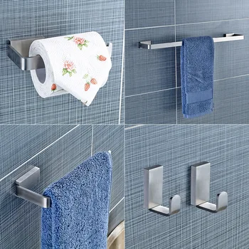 Yanjun 304 Stainless Steel Bathroom Hardware Set Brushed Holder Paper Holder Towel Bar Robe hook Bathroom Accessories YJ-81960
Yanjun 304 Stainless Steel Bathroom Hardware Set Brushed Holder Paper Holder Towel Bar Robe hook Bathroom Accessories YJ-81960