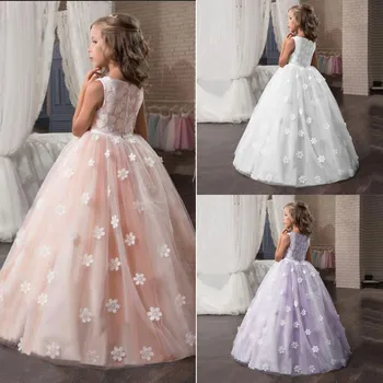 Fancy Flower Long Prom Gowns Teenagers Kids Dresses For Girls Children Party Dress Princess Bridesmaid Wedding Formal Costume 
Fancy Flower Long Prom Gowns Teenagers Kids Dresses For Girls Children Party Dress Princess Bridesmaid Wedding Formal Costume