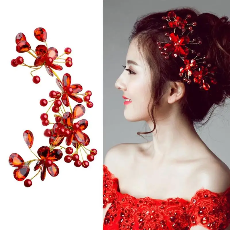 Wedding Hair Accessories Red Crystal Beads Hairband Wedding Hair Jewelry Bridal Hairwear Handmade Flower Headband For Bride
Wedding Hair Accessories Red Crystal Beads Hairband Wedding Hair Jewelry Bridal Hairwear Handmade Flower Headband For Bride