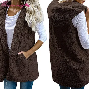 WEIXINBUY Womens Warm Open Stitch Faux Fur Vests Fleece Jackets Winter Hooded Waistcoats Ladies Casual Sleeveless Coats Outwears
WEIXINBUY Womens Warm Open Stitch Faux Fur Vests Fleece Jackets Winter Hooded Waistcoats Ladies Casual Sleeveless Coats Outwears