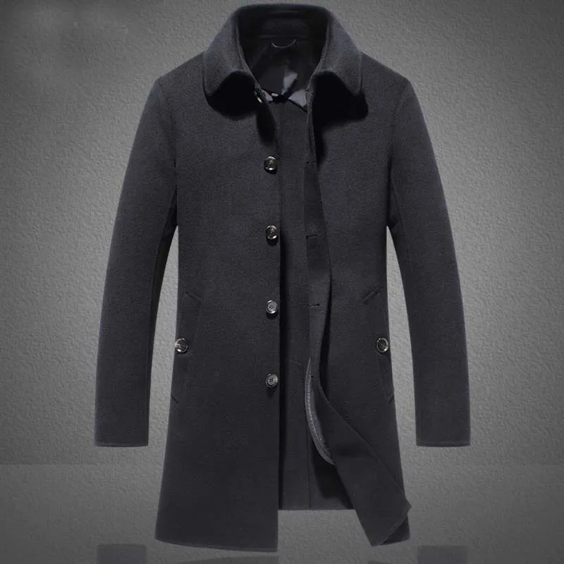 Autumn & Winter Single Breasted Woolen Coats 100% Off Men' s Wool Jackets Turn-down Collar Wool Overcoat
Autumn & Winter Single Breasted Woolen Coats 100% Off Men' s Wool Jackets Turn-down Collar Wool Overcoat